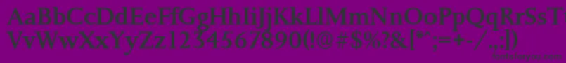 PalermoserialMediumRegular Font – Black Fonts on Purple Background