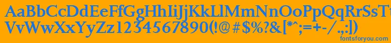 PalermoserialMediumRegular Font – Blue Fonts on Orange Background