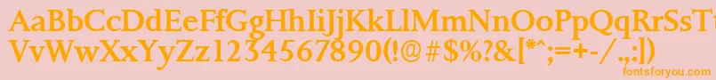 PalermoserialMediumRegular Font – Orange Fonts on Pink Background