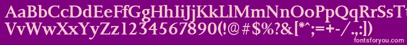 PalermoserialMediumRegular Font – Pink Fonts on Purple Background