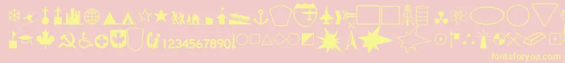 Carta Font – Yellow Fonts on Pink Background