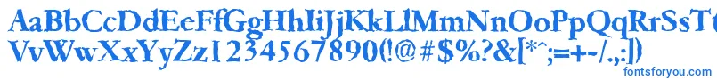 GarfeldrandomBold Font – Blue Fonts on White Background