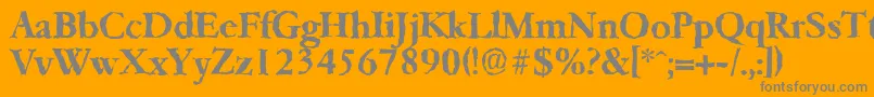 GarfeldrandomBold-Schriftart – Graue Schriften auf orangefarbenem Hintergrund