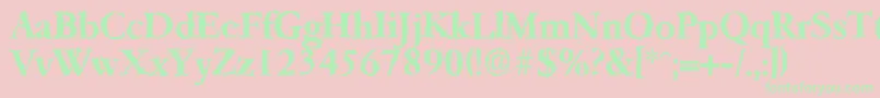 GarfeldrandomBold Font – Green Fonts on Pink Background