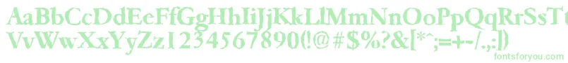 GarfeldrandomBold Font – Green Fonts on White Background