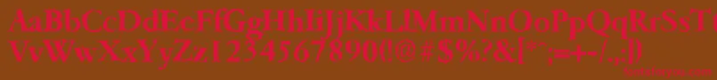 GarfeldrandomBold Font – Red Fonts on Brown Background