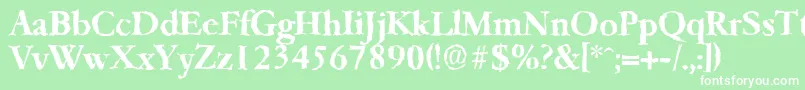 GarfeldrandomBold Font – White Fonts on Green Background