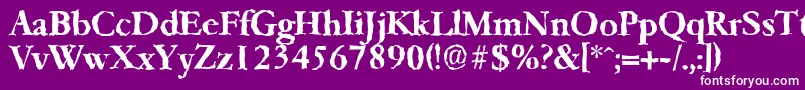 GarfeldrandomBold Font – White Fonts on Purple Background