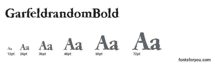 GarfeldrandomBold Font Sizes