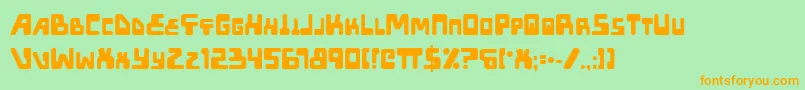 Xpedb Font – Orange Fonts on Green Background