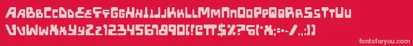 Xpedb Font – Pink Fonts on Red Background