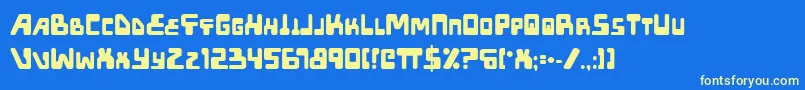 Xpedb Font – Yellow Fonts on Blue Background