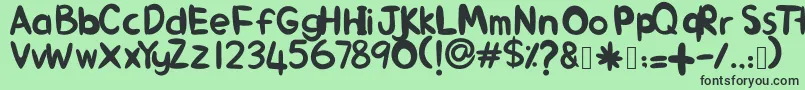 AlinKid Font – Black Fonts on Green Background