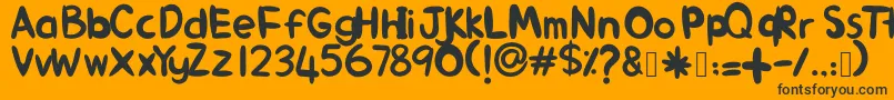 AlinKid Font – Black Fonts on Orange Background