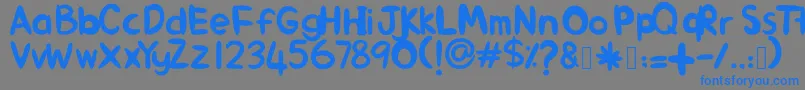 AlinKid Font – Blue Fonts on Gray Background