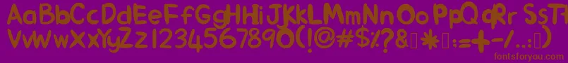 AlinKid Font – Brown Fonts on Purple Background