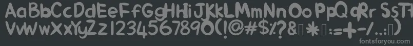 AlinKid Font – Gray Fonts on Black Background