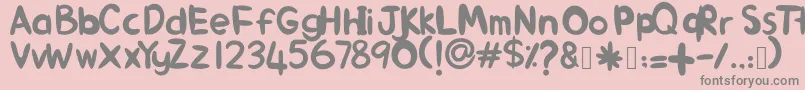 AlinKid Font – Gray Fonts on Pink Background