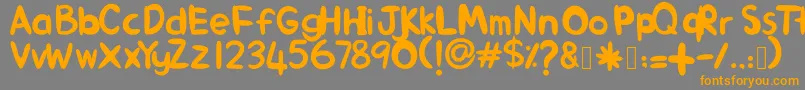 AlinKid Font – Orange Fonts on Gray Background