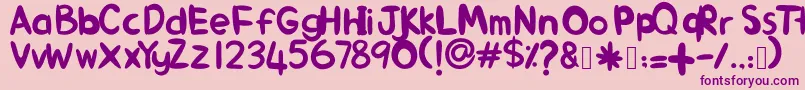 AlinKid Font – Purple Fonts on Pink Background