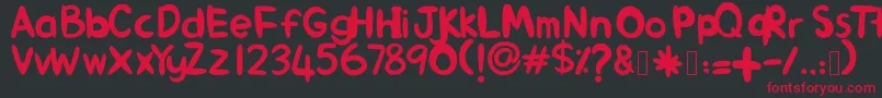 AlinKid Font – Red Fonts on Black Background