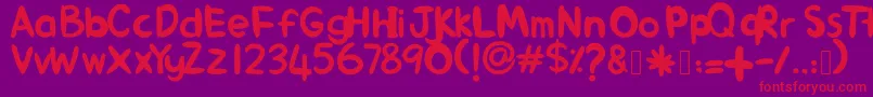 AlinKid Font – Red Fonts on Purple Background