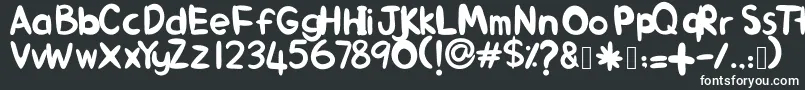 AlinKid Font – White Fonts on Black Background