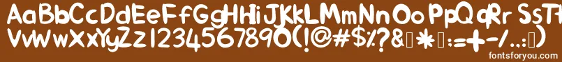 AlinKid Font – White Fonts on Brown Background