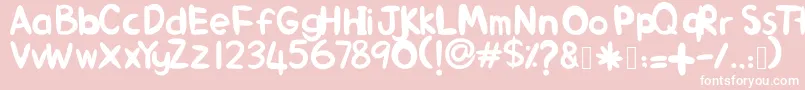 AlinKid Font – White Fonts on Pink Background