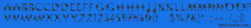 Linotypesupatropic Font – Black Fonts on Blue Background