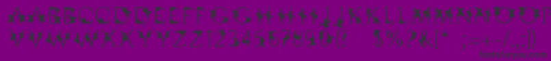 Linotypesupatropic-Schriftart – Schwarze Schriften auf violettem Hintergrund