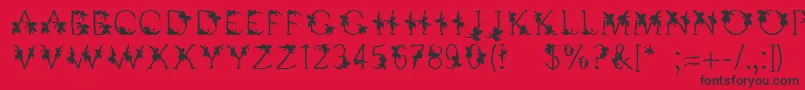 Linotypesupatropic Font – Black Fonts on Red Background