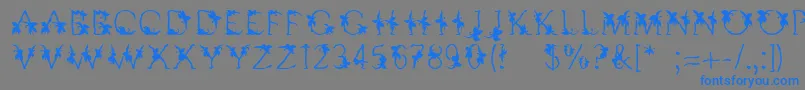 Linotypesupatropic Font – Blue Fonts on Gray Background