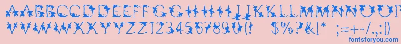 Linotypesupatropic Font – Blue Fonts on Pink Background