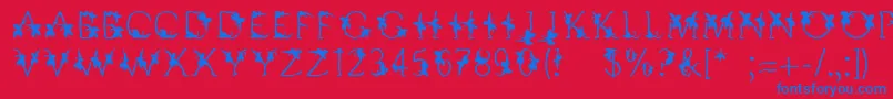 Linotypesupatropic Font – Blue Fonts on Red Background