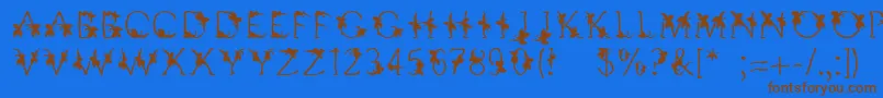 Linotypesupatropic Font – Brown Fonts on Blue Background