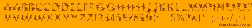 Linotypesupatropic Font – Brown Fonts on Orange Background
