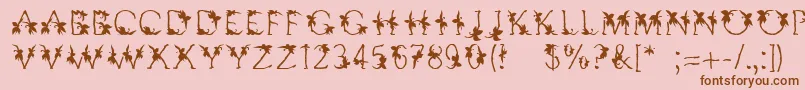 Linotypesupatropic Font – Brown Fonts on Pink Background