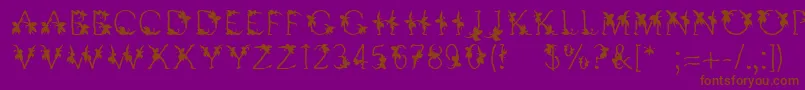 Linotypesupatropic Font – Brown Fonts on Purple Background