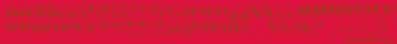 Linotypesupatropic Font – Brown Fonts on Red Background