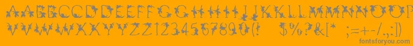 Linotypesupatropic Font – Gray Fonts on Orange Background