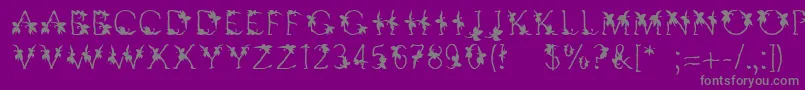 Linotypesupatropic Font – Gray Fonts on Purple Background
