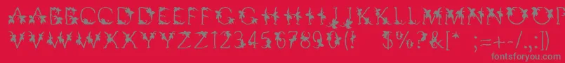 Linotypesupatropic Font – Gray Fonts on Red Background