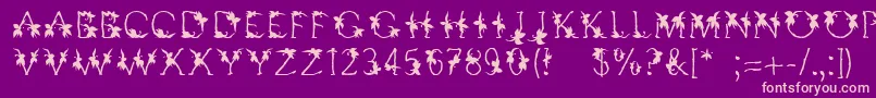Linotypesupatropic Font – Pink Fonts on Purple Background