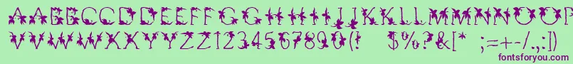 Linotypesupatropic Font – Purple Fonts on Green Background