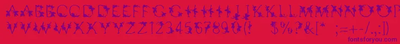 Linotypesupatropic Font – Purple Fonts on Red Background