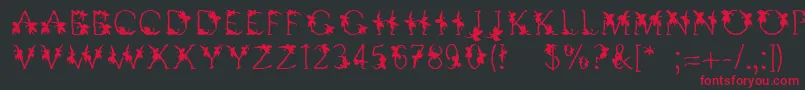 Linotypesupatropic Font – Red Fonts on Black Background