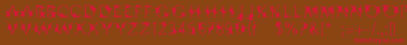 Linotypesupatropic Font – Red Fonts on Brown Background