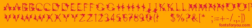 Linotypesupatropic Font – Red Fonts on Orange Background