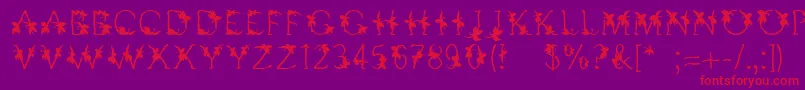 Linotypesupatropic Font – Red Fonts on Purple Background